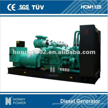 60Hz 1000kVA 800kW China Grupo refrigerado por agua del generador diesel del envase